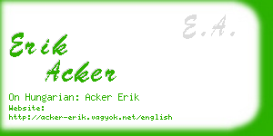 erik acker business card